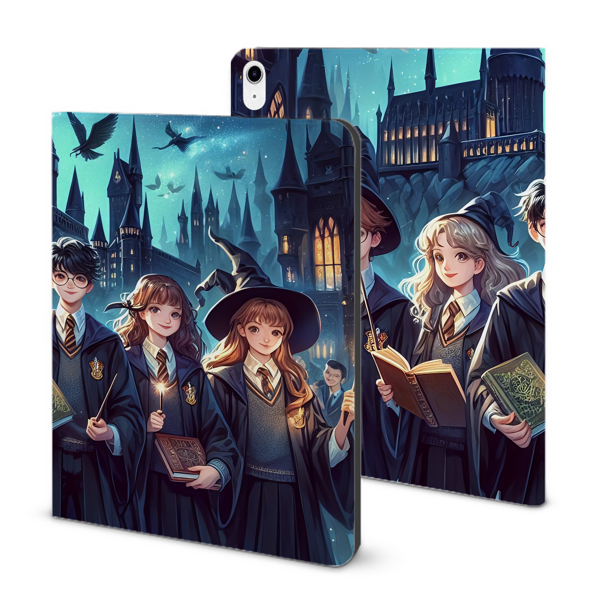 （画像用） Harry Potter ハリー・ポッターシリーズ IPad ケース ブック型 PUレザー TPU 耐衝撃 軽量 薄型 ペン収納なし 全面保護 IPad 各モデル対応